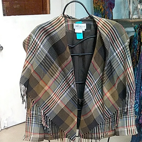 Worth Jackets & Blazers - Plaid Worth shawl jacket